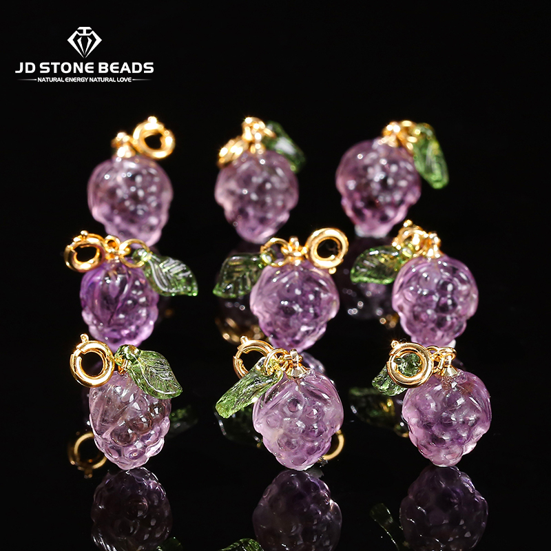 Tablet Computer Accessories - 1 Pc Natural Amethyst Carved Grape