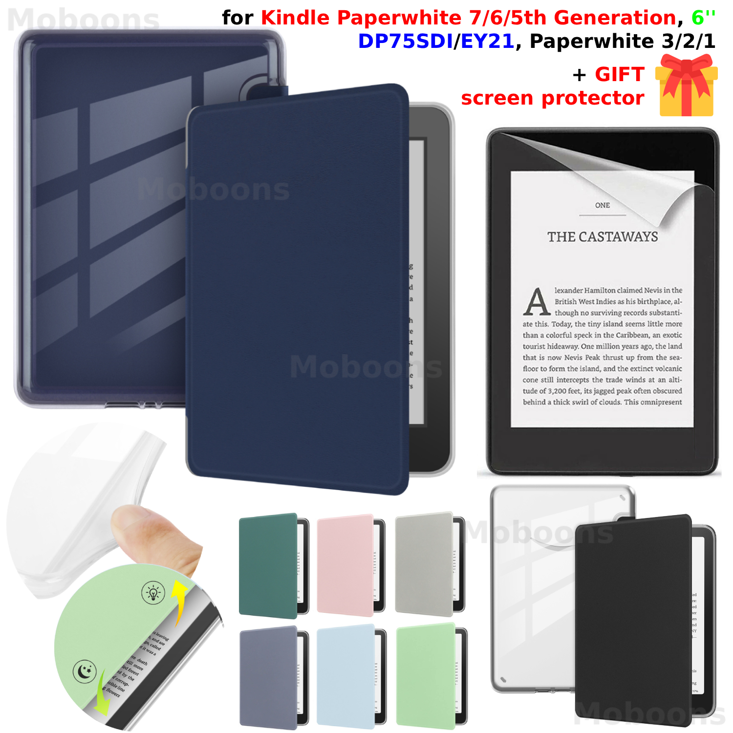 For Kindle Paperwhite 7/6/5th  - Kindle Tablet Accessories 评论和价格