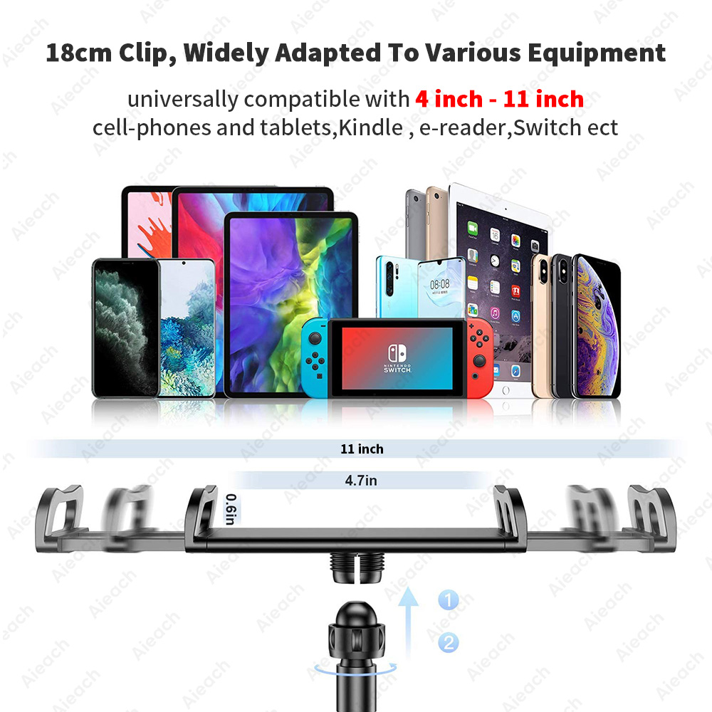 Gooseneck Tablet Mount Holder  - Tablet Reading Accessories 评论和价格