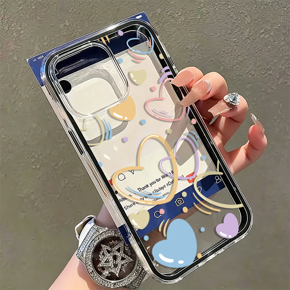 Cute Colorful Heart Phone Case - Tablet And Accessories Case 评论和价格