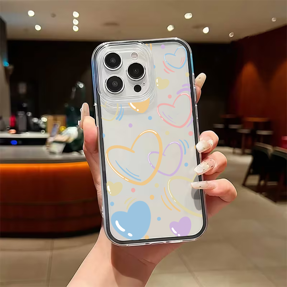 Cute Colorful Heart Phone Case - Tablet And Accessories Case 评论和价格