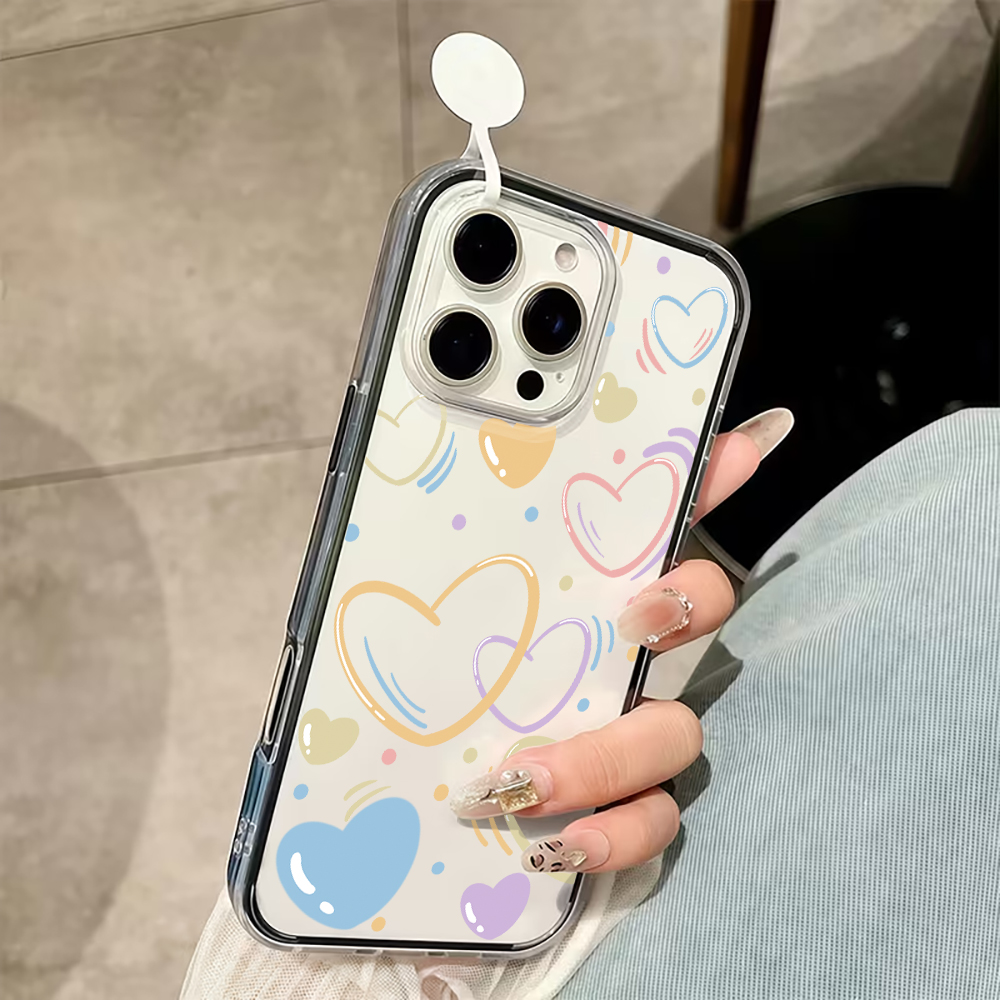 Cute Colorful Heart Phone Case - Tablet And Accessories Case 评论和价格