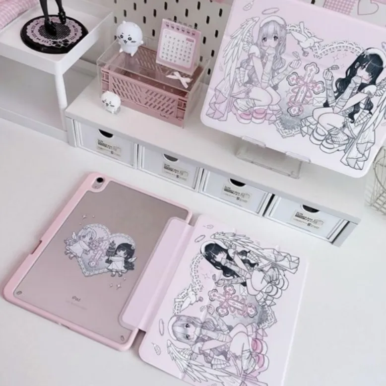 Anime Angel Wings Girl Pink Y2 - Cool Tablet Accessories 评论和价格