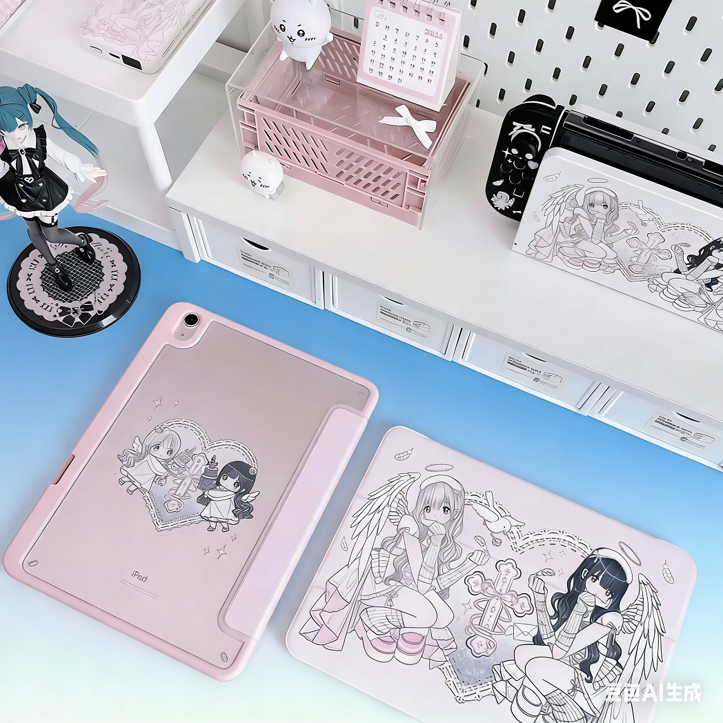 Anime Angel Wings Girl Pink Y2 - Cool Tablet Accessories 评论和价格