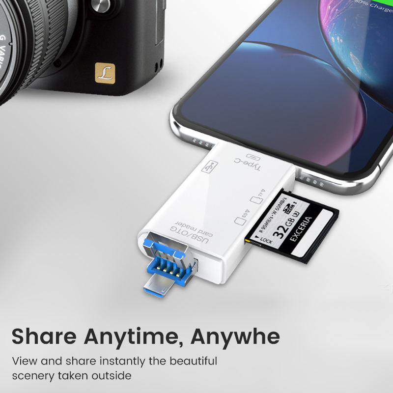 USB Type C Card Reader 6 in 1  - Tablet Reading Accessories 评论和价格