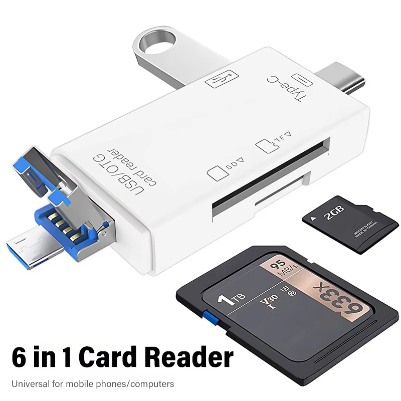 USB 3.0 Card Reader 6 in 1 OTG - Tablet Reading Accessories 评论和价格